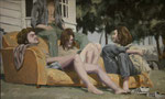 Wer ist F. Pfab, 2008, oil on canvas, 21 x 35 cm