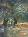 th three riders, 2009, oil on canvas, 100 x 70 cm