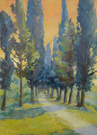 the cypress alley, 2011, oil on canvas
