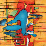 Danse gravitationnelle 2024 100x100cm