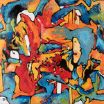 Le sauveur du chaos 2024 100x100cm