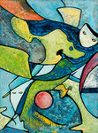 Le cirque de minuit 81x60cm