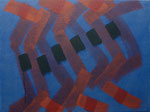 o.T., 2021 - II, Acryl auf Jute, 75 x 100 cm