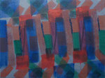 o.T., 2021 - XVII, Acryl auf Jute, 75 x 100 cm