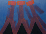 o.T., 2021 - VII, Acryl auf Jute, 75 x 100 cm
