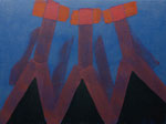 o.T., 2021 - VI, Acryl auf Jute, 75 x 100 cm