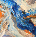 50x50cm A river runs through it