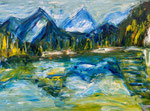 Schiederweiher | Öl auf Leinen | 80 x 120 cm | 2024