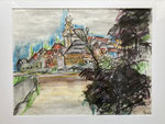 Blick auf Schärding | Pastellkreide | 60 x 80 cm | 2023