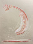 Tanzende Geige 1 | Aquarellstifte | 29,7 x 42 cm | 2025