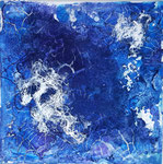 * Scheues Einhorn (20 x 20 x 4 cm) auf Leinwand mit Marmormehl, Tusche, Acryl, CHF 55.--