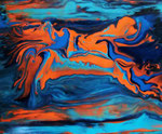 Fire and Ice   Acryl auf Leinwand  100 x 80 cm                   480.--€