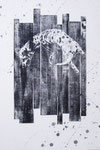 「rush」　木版・手彩色　90.2×60㎝　2013年