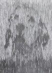 「涙に溺れる夜」木版画　和紙　黒画用紙　54×69㎝　2021年