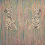 「other self」アクリル絵具　パネル　綿布　80×80 cm　2014年