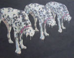 「roaming」パネル、綿布、アクリル絵具、73×91cm、2012年