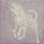 「misty」アクリル絵具　パネル　綿布　36×36cm　2014年