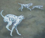 「roaming」パネル、綿布、アクリル絵具、46×53cm、2012年、個人蔵