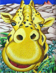 「エジプト」　土壁、焼石膏下地、アラビアゴム、顔料、53cm×41cm、2003年