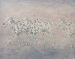 「same way」アクリル絵具　パネル　綿布　73×91cm　2014年