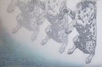 「borderline」　木版・手彩色　60.2×90.3㎝　2013年 　 AOMORI PRINT トリエンナーレ2014入選