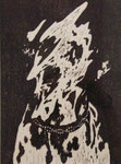 「search」木版画　和紙　38×29cm　2014年