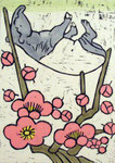 「こよみ　2月」　（12点組）　木版・手彩色　23×16㎝　2013年