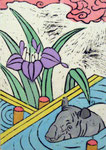 「こよみ　5月」　（12点組）　木版・手彩色　23×16㎝　2013年