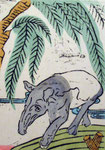 「こよみ　11月」　（12点組）　木版・手彩色　23×16㎝　2013年