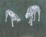 「roaming」パネル、綿布、アクリル絵具、73×91cm、2012年