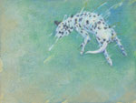 「roaming」パネル、綿布、アクリル絵具、15×20cm、2012年、個人蔵