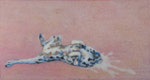 「roaming」パネル、綿布、アクリル絵具、約13×24cm、2012年、個人蔵