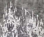 「fade」木版画　和紙　黒画用紙　75×63㎝　2021年