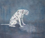 「roaming」パネル、綿布、アクリル絵具、46×53cm、2012年、個人蔵、ワンダーシード2013出品