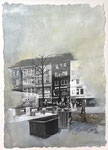 Bonn, Foto und Acryl auf Büttenpapier, 25 x 35 cm, 2021