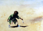 Sénégal - l'enfant au poisson - 25x35
