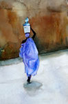 Sénégal - Femme en bleu