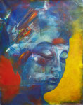 2022/1, Buddha, Acryl, Leinwand 70x92 cm