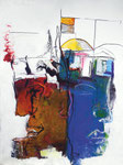 2015/4, Spiegelbild, Acryl, Tusche, 36x48 cm 