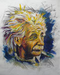 2022/4, Albert Einstein, Acryl, Leinwand 78x98 cm