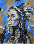 2024/1, Portrait, Acryl, Leinwand, 70x90 cm 