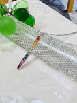 K18ＷＧファンシーサファイアペンダント　Ｓ：0.870ct　縦：2.9ｃｍ　45ｃｍスライド式ベネチアンチェーン付　￥69,000（税込）