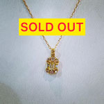 K18ダイヤペンダント　D：0.25ct　チェーン：40cmカットアズキ　超特価提供品　￥55,000（税込）