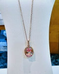 K18PGモルガナイト・ダイヤペンダント　M：1.55ct　D：0.20ct　地金重量：2.4g　アズキチェーン45cmスライド式　￥110,000（税込）
