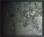 Noir de Monde (50X60cm) technique mixte sur toile