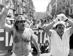 Napoli, Giugno 1990 - Manifestazione Flm 