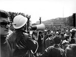 Roma, Febbraio 1968 - Occupazione università La Sapienza, concentramento di sinistra