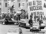 Roma, Gennaio 1996 - Manifestazione verdi contro Chirac in Vaticano