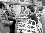 Roma, Marzo 1977 - Emma Bonino alla manifestazione dei radicali