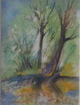 Le vieil arbre                          pastel            45x54